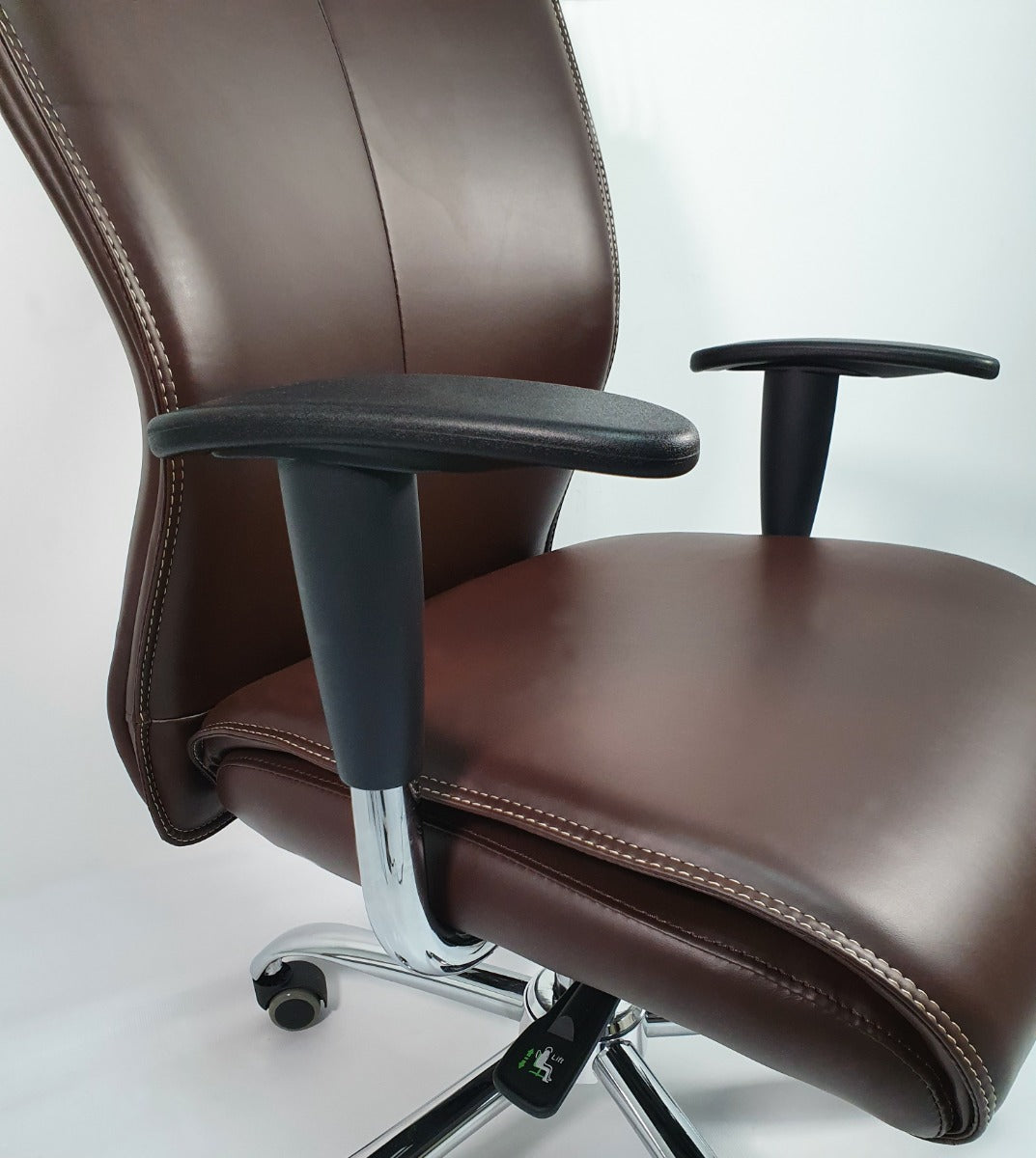 Executive Dark Brown Leather Office Chair - HB-020-BWN